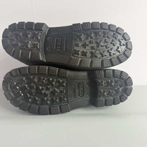 Crocs Lace Up Boulder Co Cobbler Hiker Leather Oxford Shoes Black Mens 11 M - Picture 10 of 10